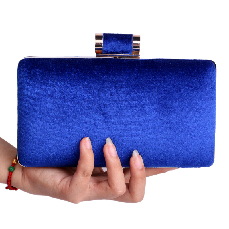 NEUE Europäische Mode Damen Handtasche Samt Schulter Kette Abendtaschen Mix 4 Farben Umhängetasche Hard Case