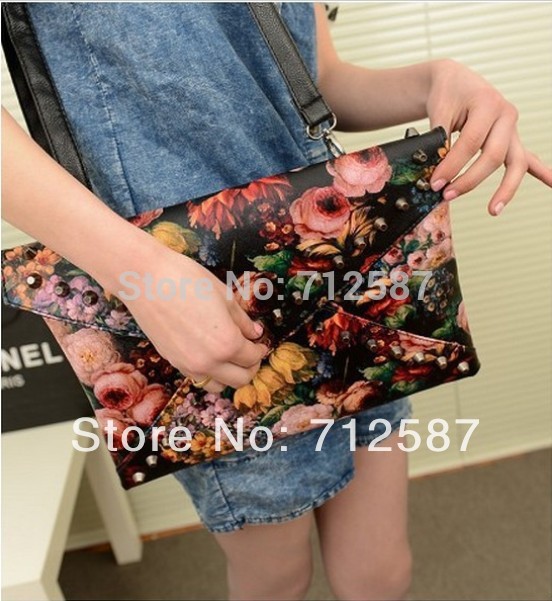 punkölgemälde kupplung niet tag clutch bag hülle Tasche Schultertasche kreuzkörper Handtasche
