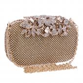Blume Kristall Abendtasche Handtaschen Kupplungen Dame Hochzeit Geldbörse Strass Hochzeit Handtaschen Silber Gold