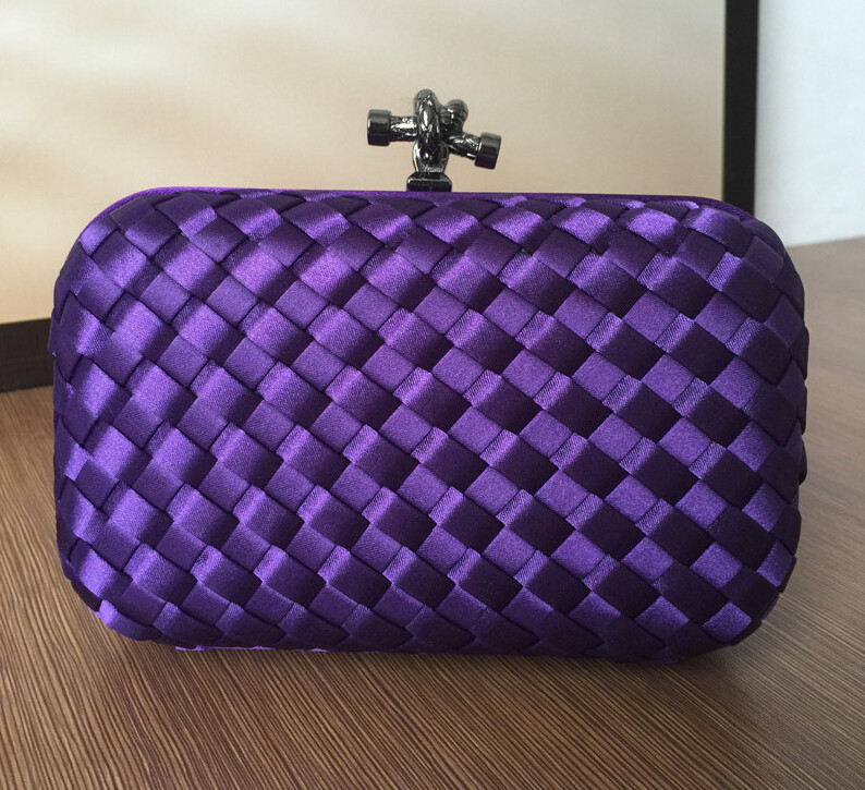 Damen luxus sterne 100% neue handgemachte dame gestrickte Knoten Clutch Abendtasche Mode Damen Formale Abend Cluth