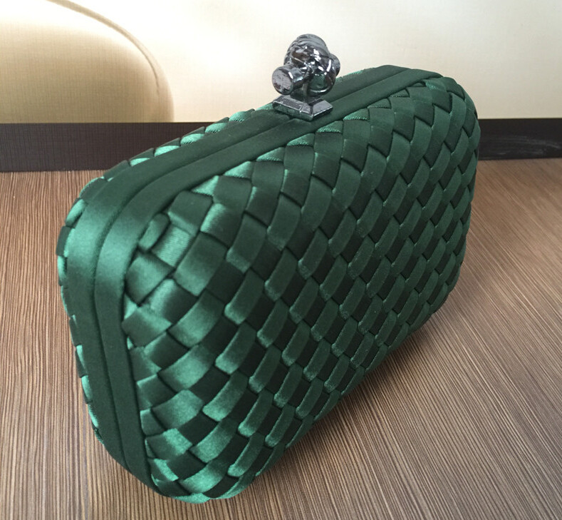 Damen luxus sterne 100% neue handgemachte dame gestrickte Knoten Clutch Abendtasche Mode Damen Formale Abend Cluth