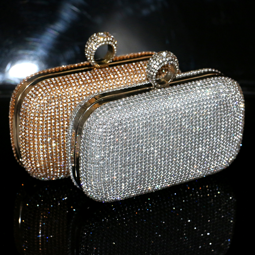 diamanten besetzte Abendtasche Abendtasche mit einer diamant Tasche Damen strass bankett Handtasche tag kupplung