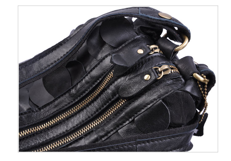 Große Schaf Damen Tasche aus echtem Leder Tote patchwork Taschen designer Handtasche Schwarz