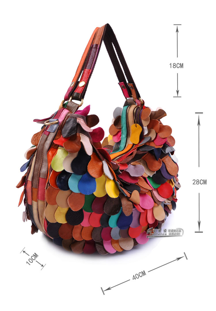 Große Schaf Damen Tasche aus echtem Leder Tote patchwork Taschen designer Handtasche Schwarz