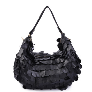 Große Schaf Damen Tasche aus echtem Leder Tote patchwork Taschen designer Handtasche Schwarz