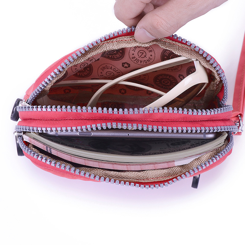 Sonderangebot Neue sommer Wristlets Weiche Wasserdichte Nylon Damen Tasche Stil Handtaschen Mini Mode Kupplung