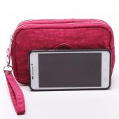Koreanischen Stil Neue Marke Mode Veranstalter Damen Plain Nylon Satchel Handtasche Kupplung Zip Geldbörse