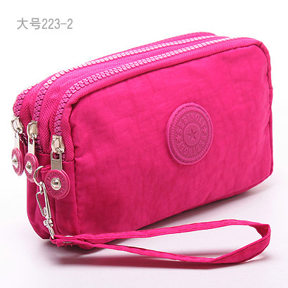 Koreanischen Stil Neue Marke Mode Veranstalter Damen Plain Nylon Satchel Handtasche Kupplung Zip Geldbörse