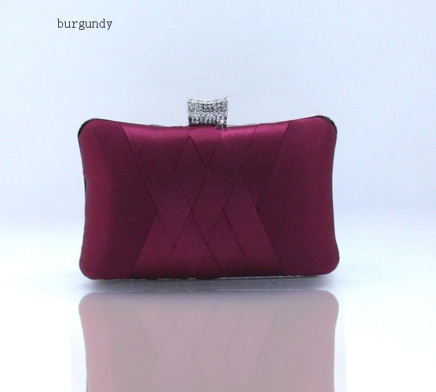 Mode Marineblau Damen Satin Strass Kupplung Handtasche Abendtasche Bankett Party Geldbeutel verfassungs beutel Freie