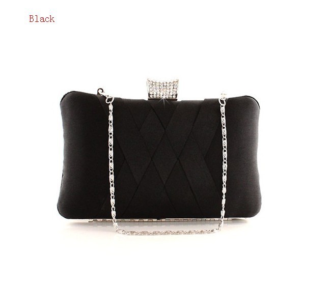 Mode Marineblau Damen Satin Strass Kupplung Handtasche Abendtasche Bankett Party Geldbeutel verfassungs beutel Freie