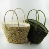 neuankömmling designer hochwertige mode stroh strand Tasche rattan gewebt tote Handtasche Damen Strand sommer