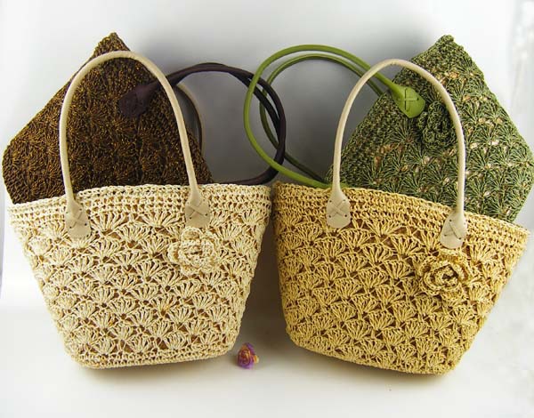 neuankömmling designer hochwertige mode stroh strand Tasche rattan gewebt tote Handtasche Damen Strand sommer