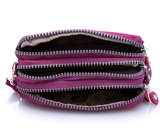 Damen Geldbörse Mehrschichtigen Nylon Clutch Bag Kleine Wasserdichte Messenger Crossbody Taschen Für Damen