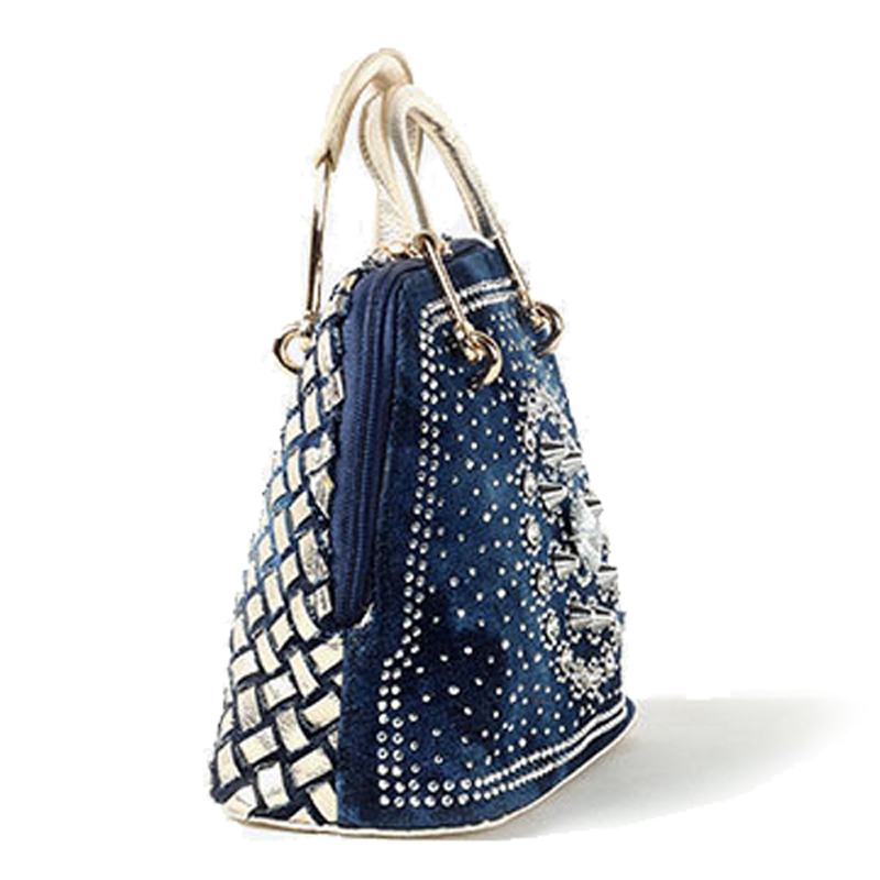 Damen Denim Handtaschen Vintage Strass Umhängetaschen Damen kleine Taschen jean Bolsas Femininas für Damen