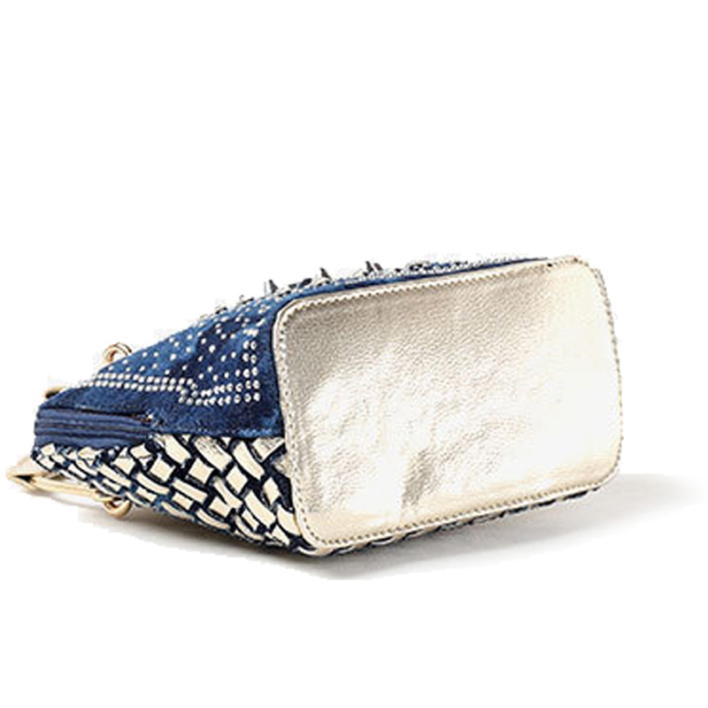 Damen Denim Handtaschen Vintage Strass Umhängetaschen Damen kleine Taschen jean Bolsas Femininas für Damen