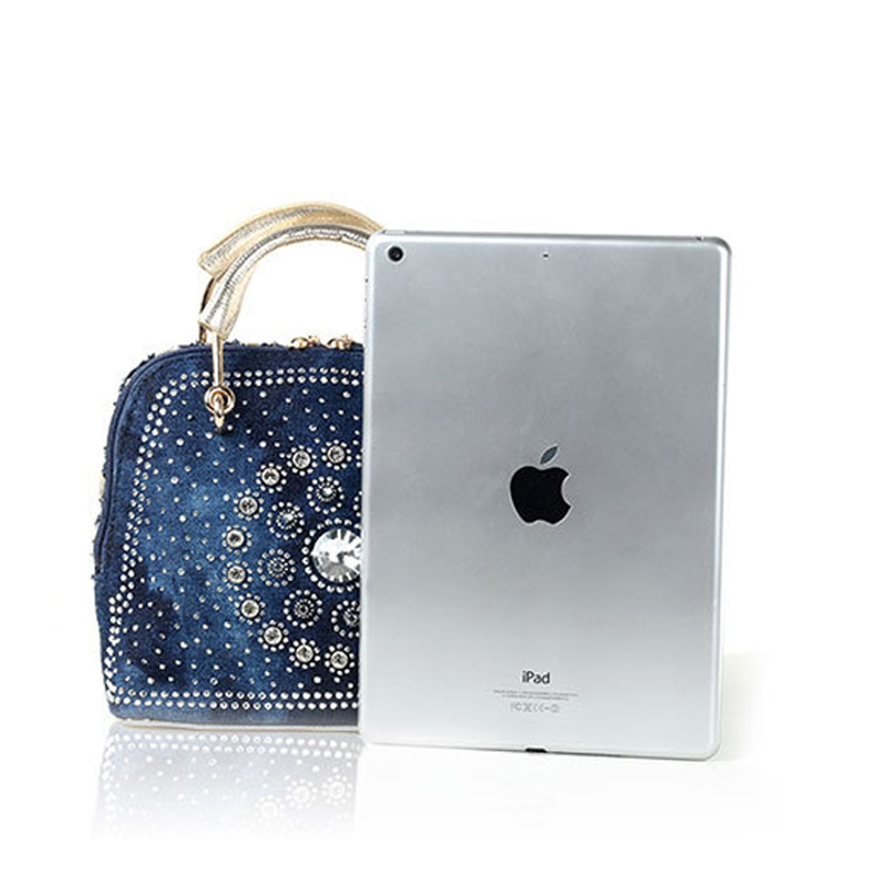 Damen Denim Handtaschen Vintage Strass Umhängetaschen Damen kleine Taschen jean Bolsas Femininas für Damen