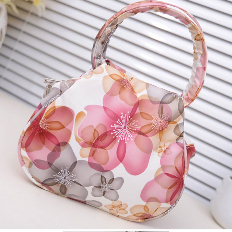 Neue Mode Pu Leder Kleine Handtasche für Mama Blumendrucke Damen Handtaschen