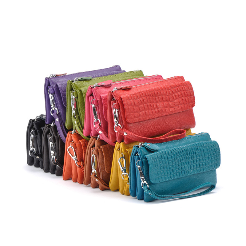 Damen Geldbörsen Leder Paket Armband Kupplungen weibliche Steinmuster Geldbörsen kleine Handtasche