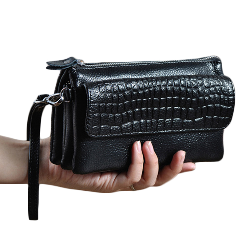 Damen Geldbörsen Leder Paket Armband Kupplungen weibliche Steinmuster Geldbörsen kleine Handtasche
