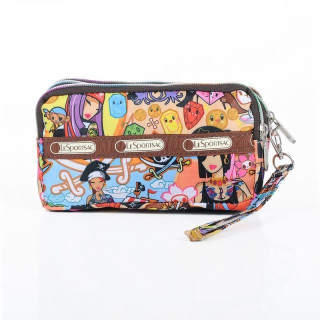 Lesport Blume Reißverschluss Tasche Damen Mini Handtasche Handgelenk Länge Tasche Damen Druck Tageskupplunge