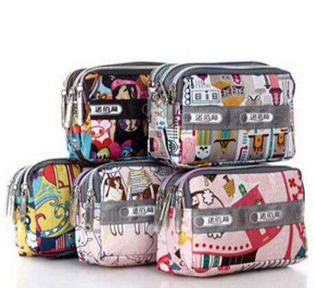 Lesport Blume Reißverschluss Tasche Damen Mini Handtasche Handgelenk Länge Tasche Damen Druck Tageskupplunge