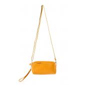 Neue Damen Steinmuster Abendtasche VollrindLeder Präge Wristlet Geldbörse Taschen Schulter Messenger