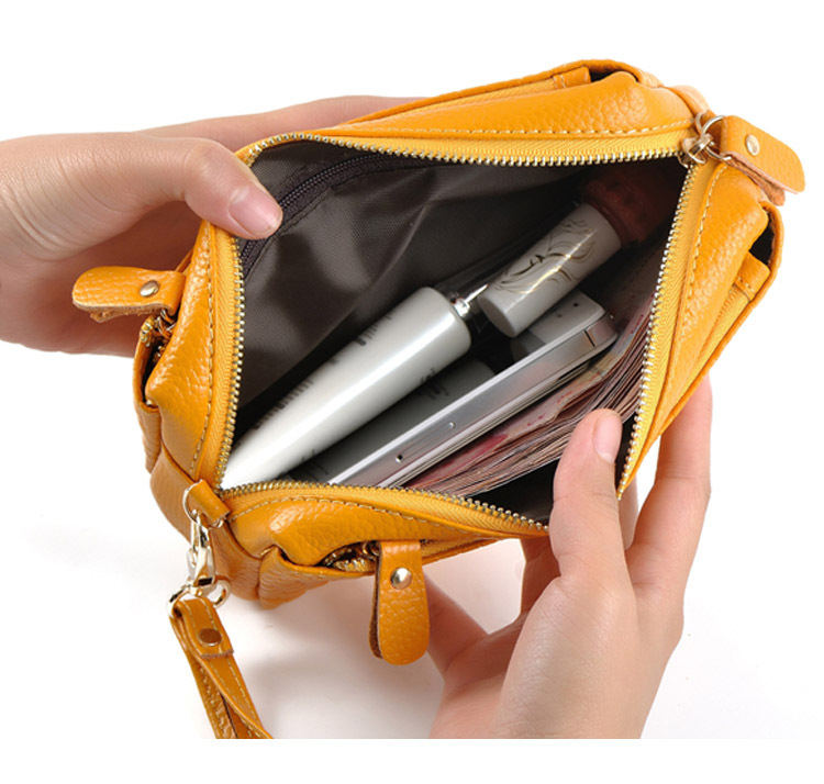 Neue Damen Steinmuster Abendtasche VollrindLeder Präge Wristlet Geldbörse Taschen Schulter Messenger