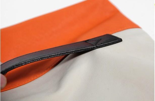 neue Leder kupplung fasion Damen Handtasche hohe qualität patchwork Kontrast kragen gefaltet armbänder