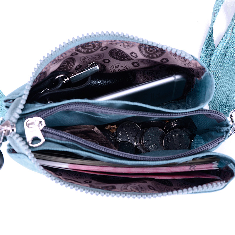 Wasserdichte Nylon Mode Damen Crossbody Taschen Brieftasche Casual Kippl Stil Geldbörse Kupplung Niedliche