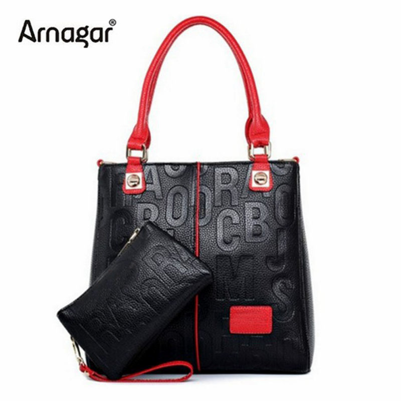 Damen Leder Handtaschen set Mode Geldbörsen und Handtaschen Damen Berühmte marke Luxus Handtaschen Damen