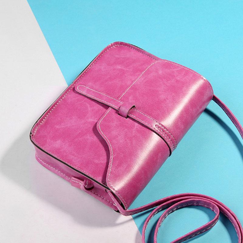 Weibliche Crossbody Mode Candy Farbe Gute Verkauf Stilvolle Umhängetaschen Damen Leder Tasche Rosa Schwarz Rose