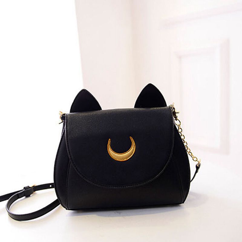 Vogue sommer Begrenzte Sailor Moon Tasche Damen Handtasche Schwarze Weiße Katze Luna Mond Damen Messenger