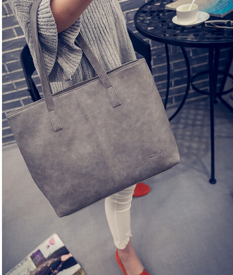 frühling sommermode vintage Handtasche kurze schulter big bags grau schwarz große kapazität bag