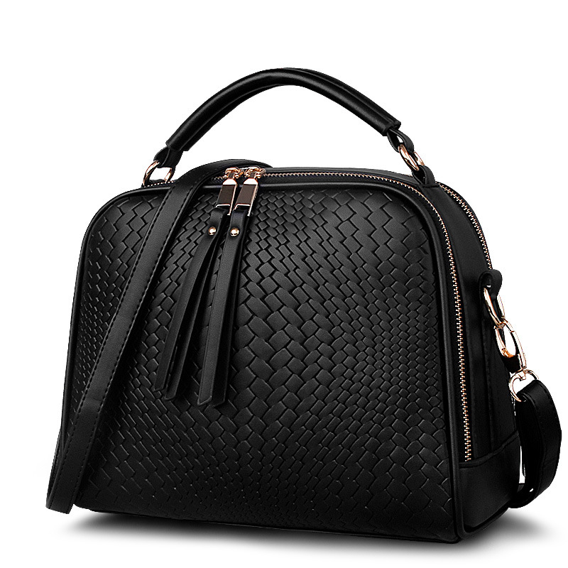 frühling Damen Taschen Weben Quaste Damen Pu Leder Handtaschen Damen Umhängetasche Damen Casual Damen
