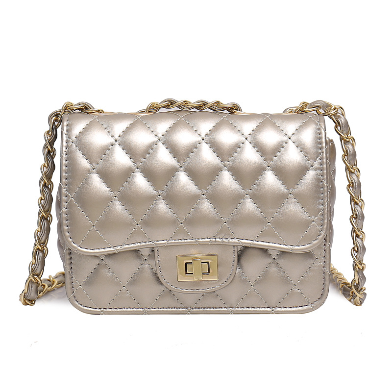neue Kette Damen Umhängetaschen fashion marke weiblichen gold Leder Handtasche mini Umhängetasche