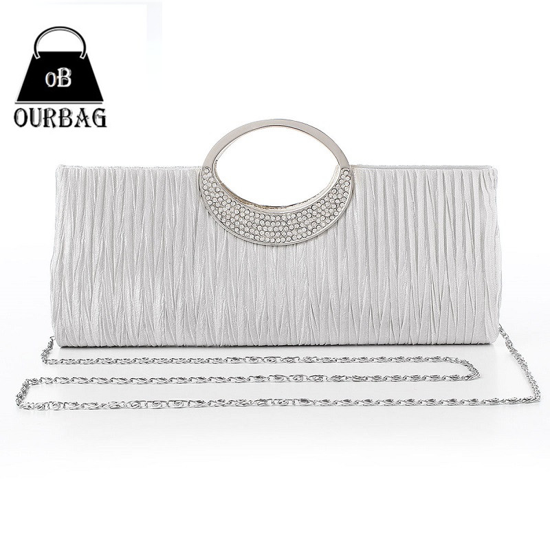 Mode Abendtaschen Handtasche für Elegante Damen Dame Neuen Stil Satin Kristall Clutch Bolsa Feminina