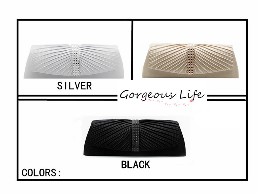 Fashion Kristall Damen Kupplungen Mit Schulter Kette Für Abschlussball partei Luxusmarke Taschen Satin Schwarz