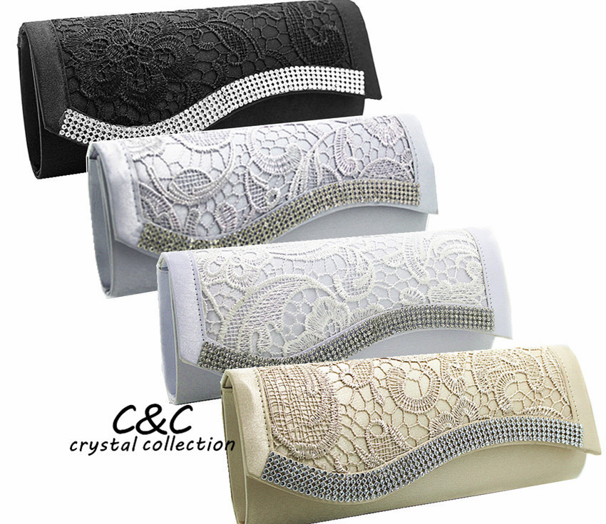 Neue Mode Kristall Diamanten Spitze Abendtaschen Hochzeit partty Taschen Handtaschen Eveningbag Damen Taschen