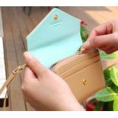 Damen Mode Taschen iPhone Geldbörse Münzfach Armband Beutel PU Leder Zip Wallet