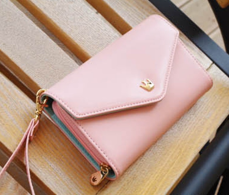 Damen Mode Taschen iPhone Geldbörse Münzfach Armband Beutel PU Leder Zip Wallet