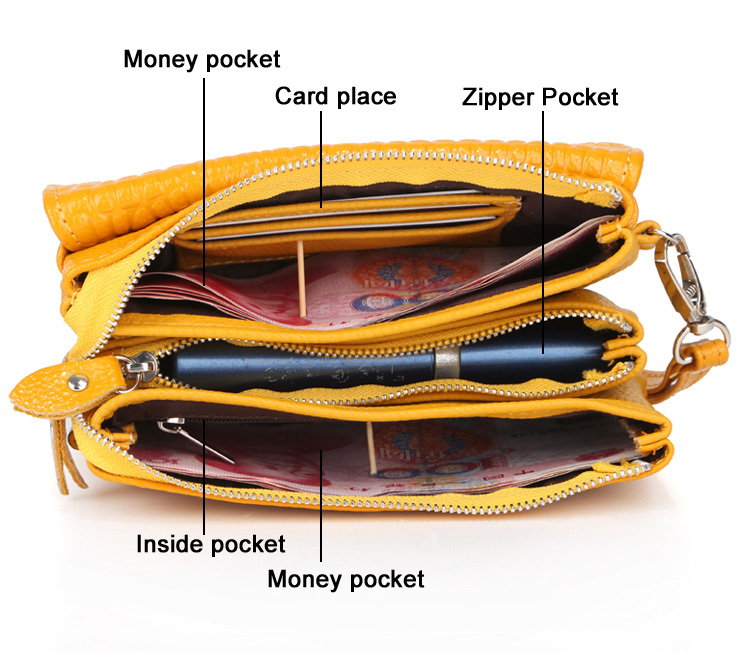 Damen messenger bags weibliche tageskupplung echtem Leder make up Tasche Geldbörse abend Geldbörsen