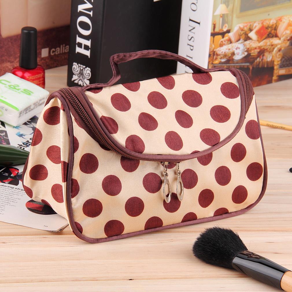 1 stück Neue Dot Kulturbeutel Kosmetiktasche Kosmetik etui große kapazitäts bewegliche Damen verfassung