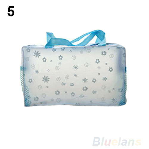 Blumendruck Transparent Wasserdicht Make up Kosmetiktasche Reisewaschbeautycase Toiletten bade Tasche