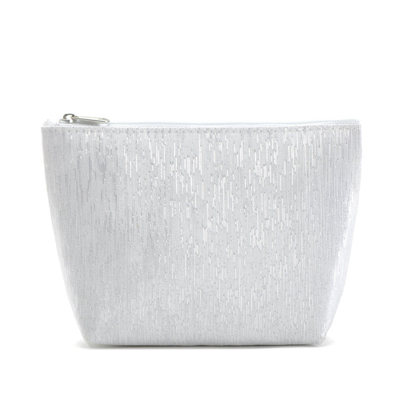 Damen silber Kosmetiktaschen für Dame make up und Lagerung Abendtaschen ize 18 cm x 13,5 cm x 5 cm 1 stück