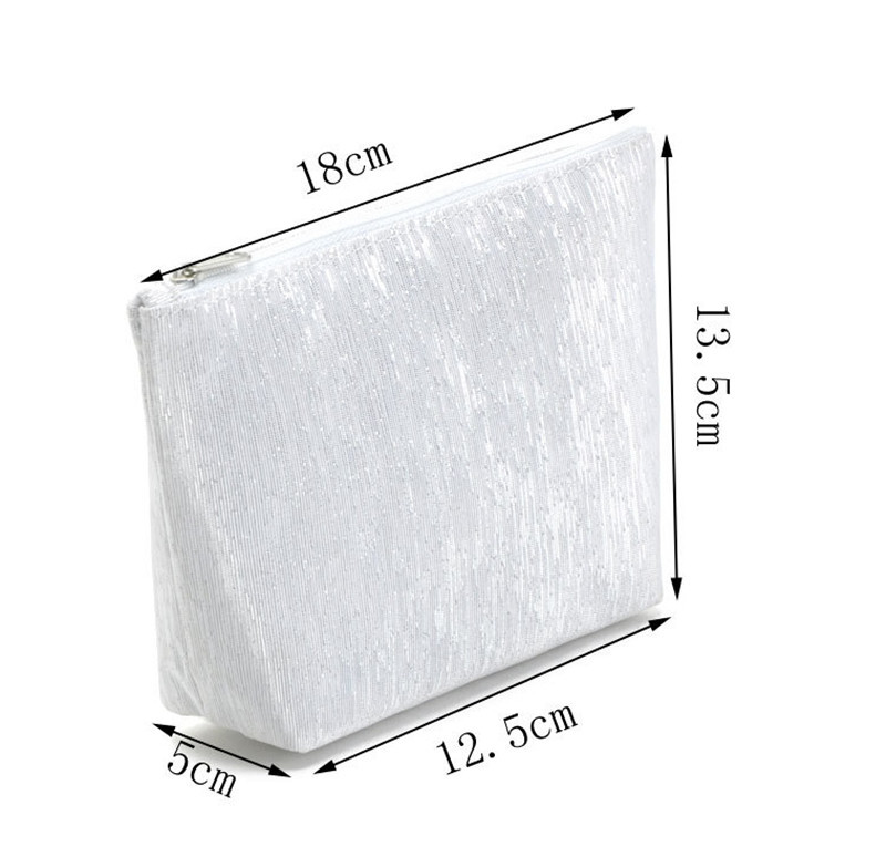 Damen silber Kosmetiktaschen für Dame make up und Lagerung Abendtaschen ize 18 cm x 13,5 cm x 5 cm 1 stück