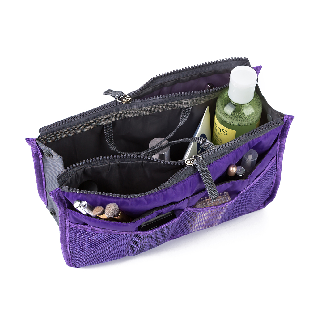 Damen Mädchen Multifunktionale Solide Kosmetiktasche Reißverschluss Schminktasche Speicherbeutel