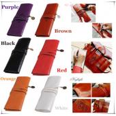 1 stück heißen Vintage Kit stifte make up pinsel Damen Schule pu Ledertasche schule pen make up kosmetikTasche