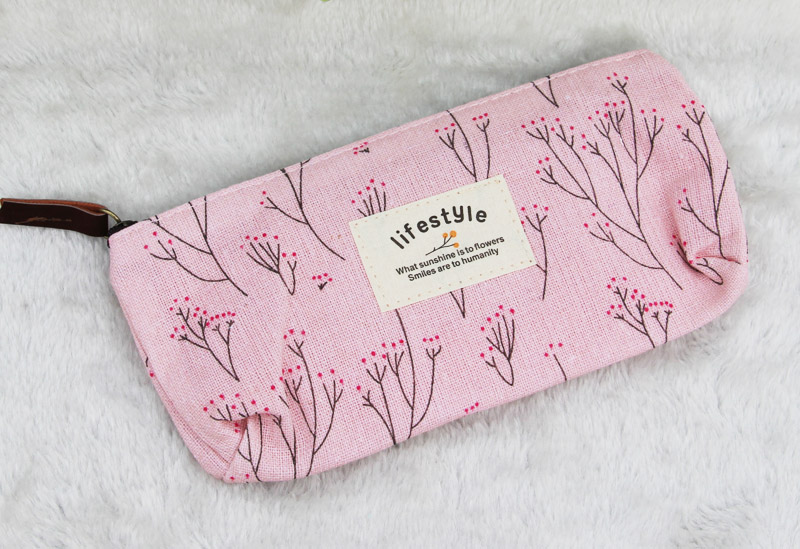 neue Blumenblumen Bleistift Kugelschreiber LeinenTasche Kosmetik Werkzeug Tasche Aufbewahrungstasche Geldbörse