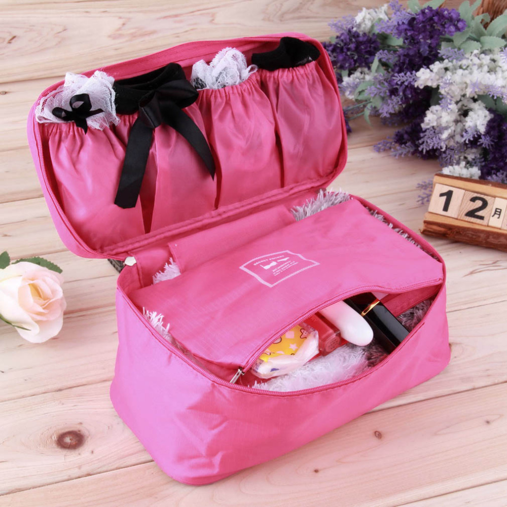 Wasserdichte Damen Mädchen Dame Tragbare Reise Bra Unterwäsche Dessous Organizer Bag Kosmetik Make Up Toilett