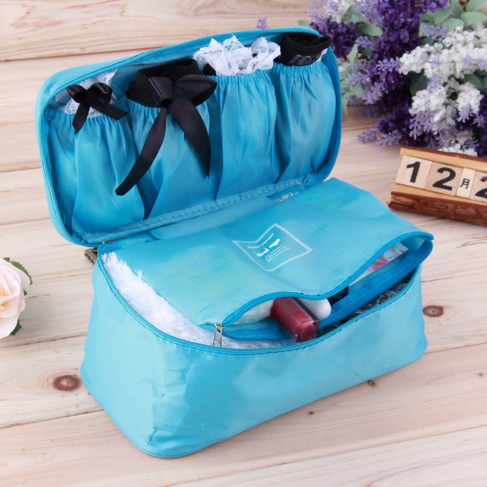 Wasserdichte Damen Mädchen Dame Tragbare Reise Bra Unterwäsche Dessous Organizer Bag Kosmetik Make Up Toilett